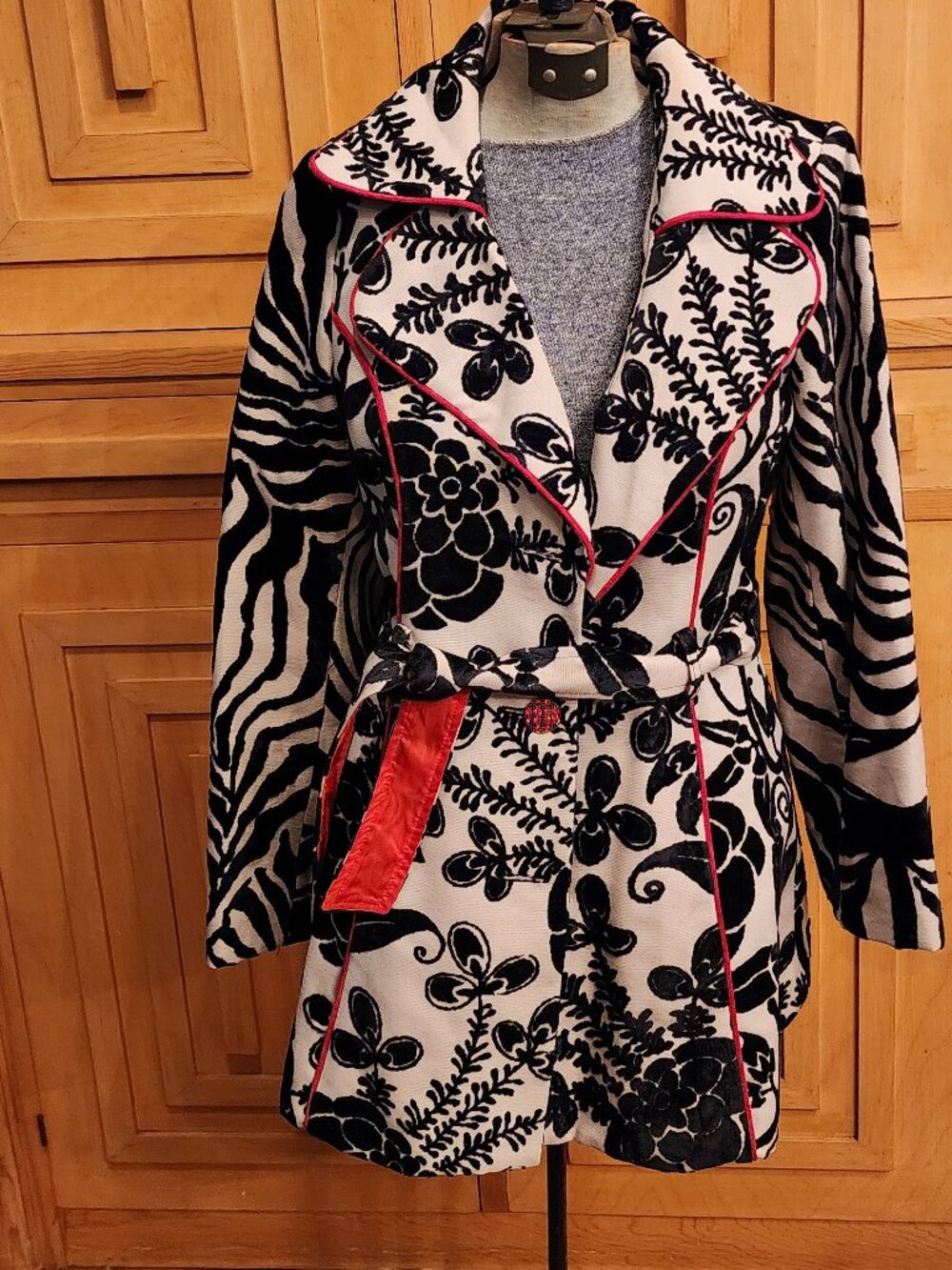 Amazing paisley/animal print trench coat